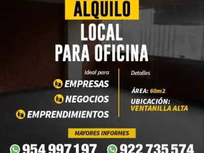 EXCELENTE OPORTUNIDAD ALQUILO LOCAL IDEAL PARA OFICINA