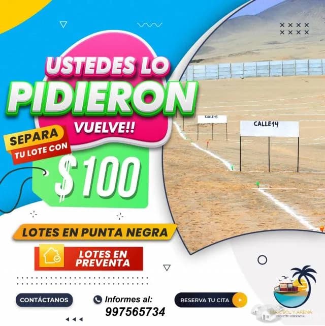 LOTES EN PUNTA NEGRA - Invierte en tu futuro hoy — foto 2