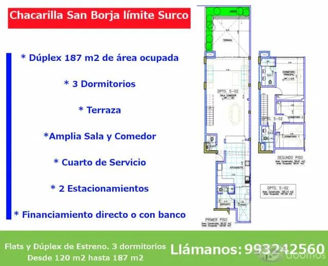 Duplex con terraza Estreno Chacarilla San Borja limite con Surco — foto 1