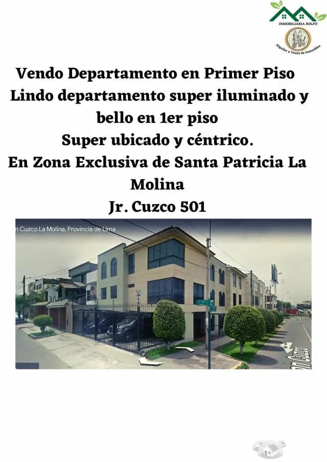 Vendo Departamento en Primer Piso -La Molina — foto 1