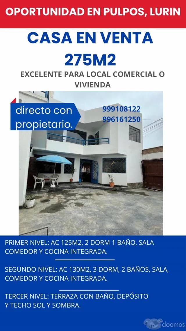 Casa en Pulpos aparente uso comercial o vivienda — foto 1