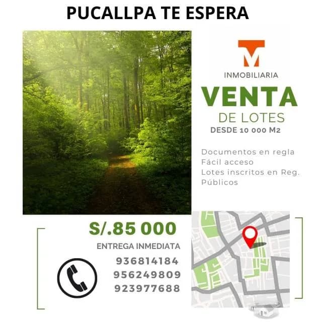 OCASIÓN: SE VENDE LOTE DE 10 000 M2 EN PUCALLPA — foto 2