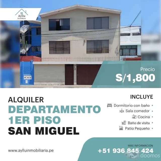 Departamento en Alquiler 1er Piso - San Miguel — foto 1