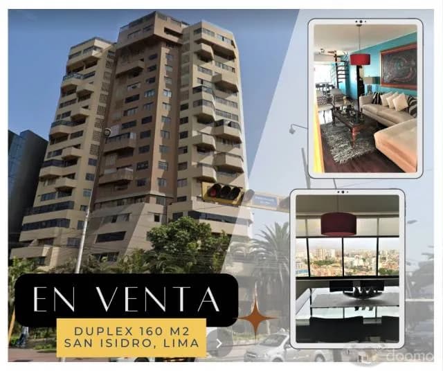 SE VENDE DEPARTAMENTO DUPLEX 160 MTS (2) EN SAN ISIDRO - LIMA — foto 1