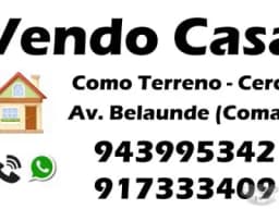 Vendo casa como terreno