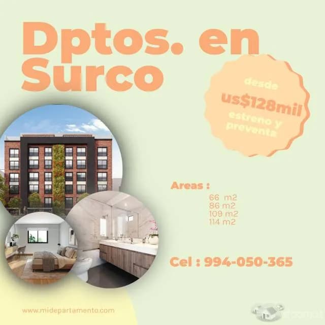 Valle hermoso (Surco-Lima) : dptos. pre estreno de 66m2 y 86m2 — foto 1