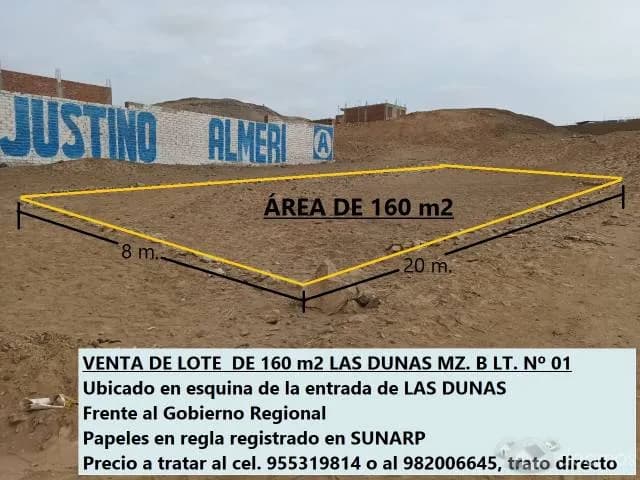 Terreno de 160 m2 con papeles en regla — foto 1