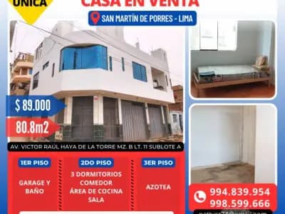 Casa en Venta en San Martin de Porres, Lima
