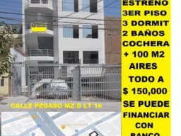 DPTO 3ER PISO ESTRENO 120.00 M2 + COCHERA + 100.00 M2 AIRES