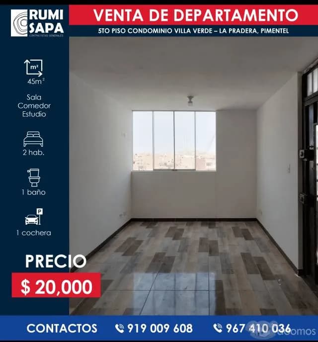 Venta Departamento Condominio Villa Verde - La Pradera, Pimentel — foto 1