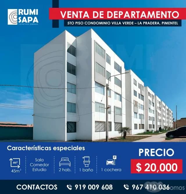 Venta Departamento Condominio Villa Verde - La Pradera, Pimentel — foto 8