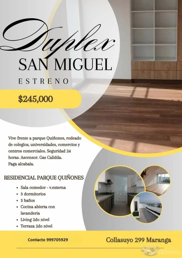 VENDO DÚPLEX FRENTE A PARQUE EN SAN MIGUEL — foto 1