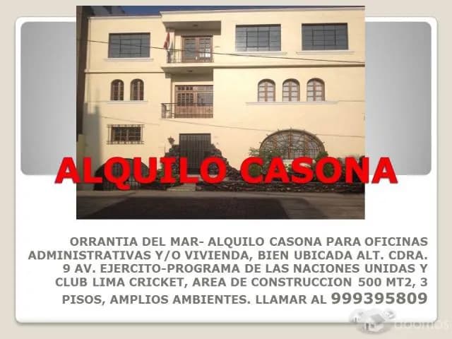 ALQUILO CASONA PARA OFICINAS ADMINISTRATIVAS O VIVIENDA — foto 1