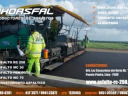 jhoasfal eirl ofrecemos ventas de asfaltos rc-250/ rc-500