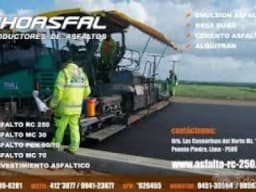 Venta de ASFALTO OFFICIAL RC-250/PRODUCTO 100% CALIDAD Y GARANTÍA