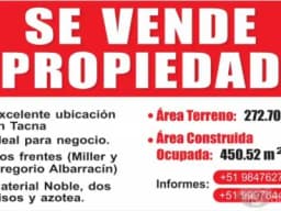 Vendo casa dos pisos a media cuadra de Bolognesi