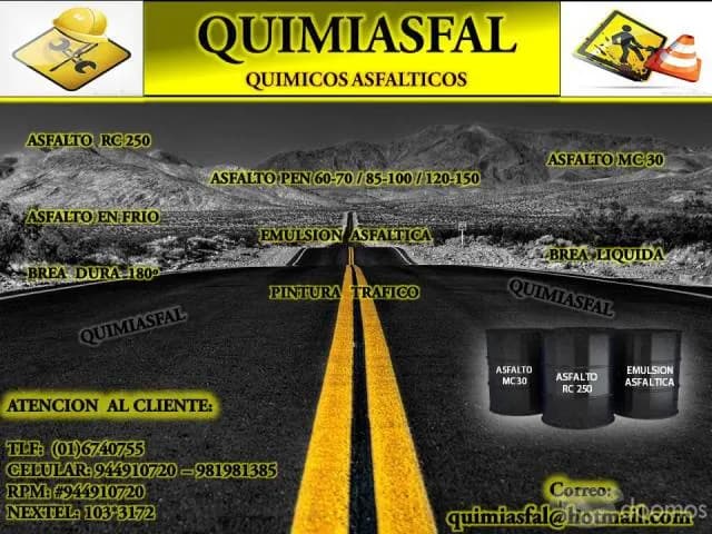 asfaltos rc-250 next: 51¨615*3300 QUIMIASFAL — foto 1