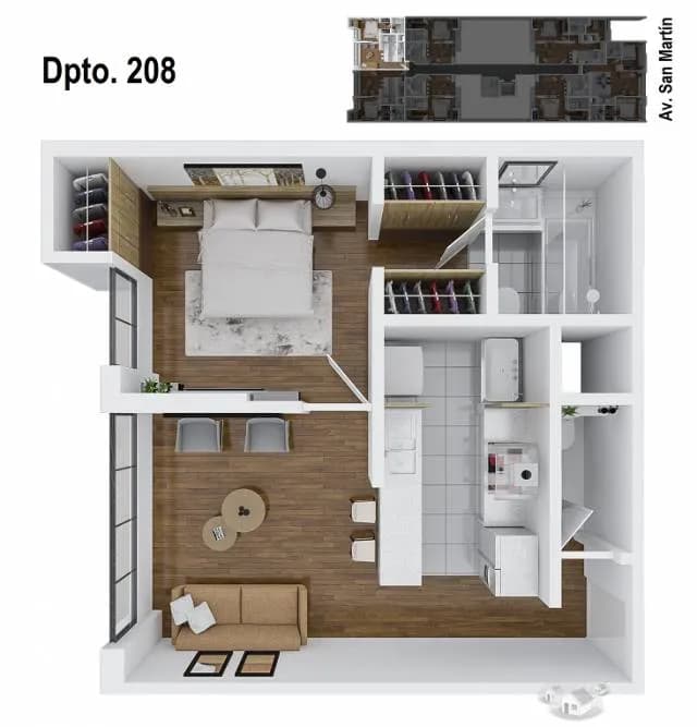 DEPARTAMENTOS DE UN DORMITORIO — foto 3