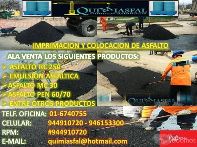 CEMENTO ASFÁLTICO EN VENTA,FABRICAMOS ASFALTOS RC-250 — foto 1