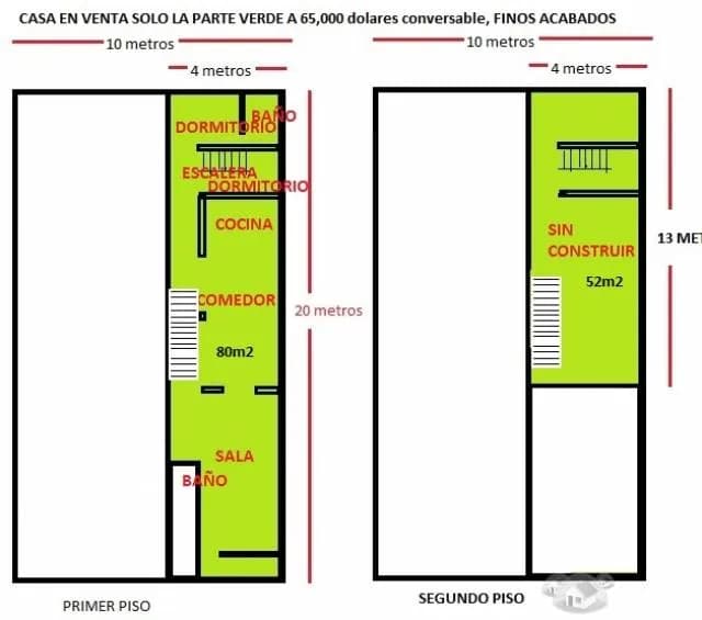 VENDO CASA A 65,000 dolares, FINOS ACABADOS, — foto 1
