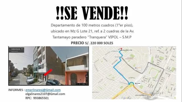 se vende departamento primer piso buen precio — foto 1