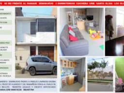 DEPARTAMENTO  60 M2 FRENTE AL PARQUE  SEMINUEVO  3 DORMITORIOS COCHERA URB. SANTA ELISA  LOS OLIVOS $ 67.000