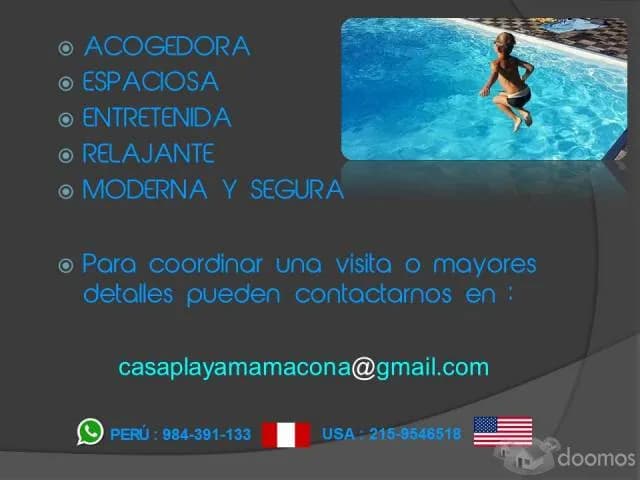 ALQUILO CASA DE PLAYA CON PISCINA PRIVADA — foto 8