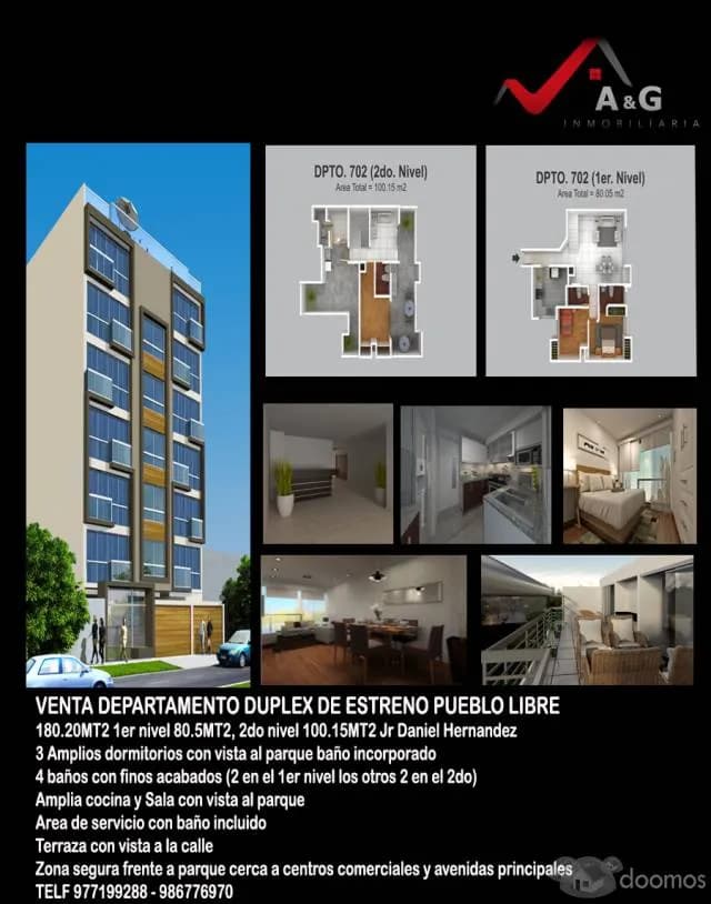 VENTA DEPARTAMENTO DUBLEX ESTRENO EN PUEBLO LIBRE — foto 1