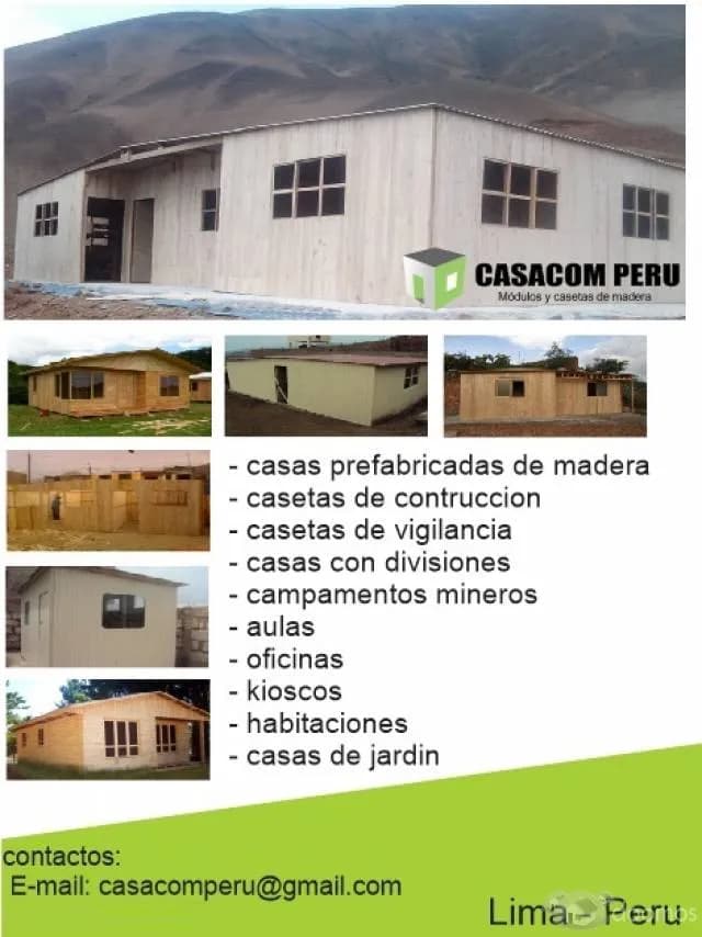 modulos con divisiones de ambientes en prefabricados de madera en lima peru — foto 5