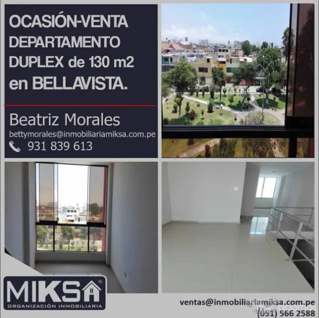 OCASIÓNVENTA DEPARTAMENTO DUPLEX de 130 m2 en BELLAVISTA. — foto 1