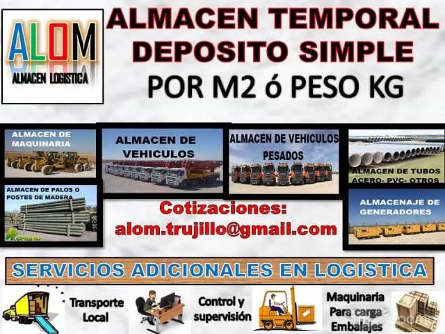 ALMACEN TEMPORAL POR M2 O KILOGRAMOS EN TRUJILLO — foto 1