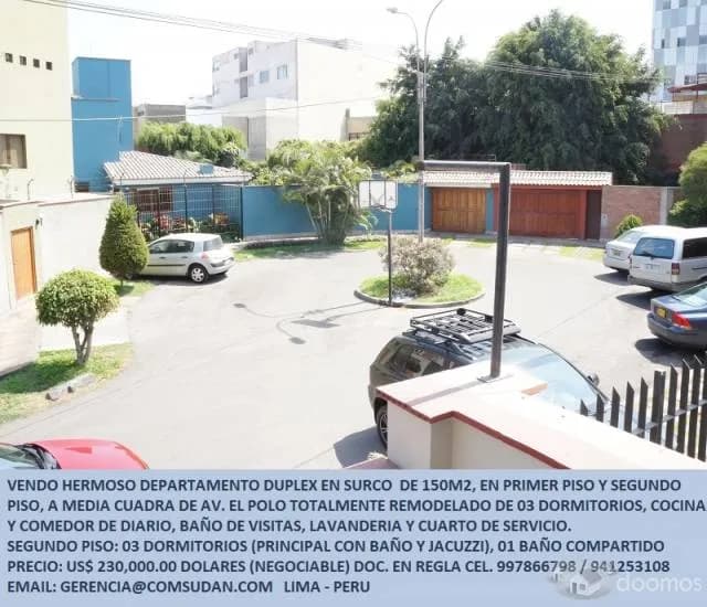 VENDO HERMOSO DEPARTAMENTO DUPLEX EN FRANCISCO DE CUELLAR SURCO — foto 1