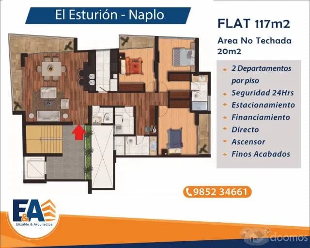 VENTA DE DEPARTAMENTOS EN EDIFICIO DE NAPLO "ESTURION" PRE ESTRENO — foto 4