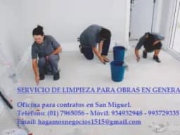 LIMPIEZA DE CASAS – DEPARTAMENTOS – OFICINAS – EMPRESAS EN GENERAL.