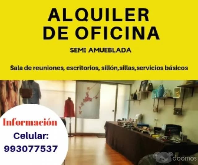 ALQUILER DE OFICINA SEMI AMUEBLADA — foto 1