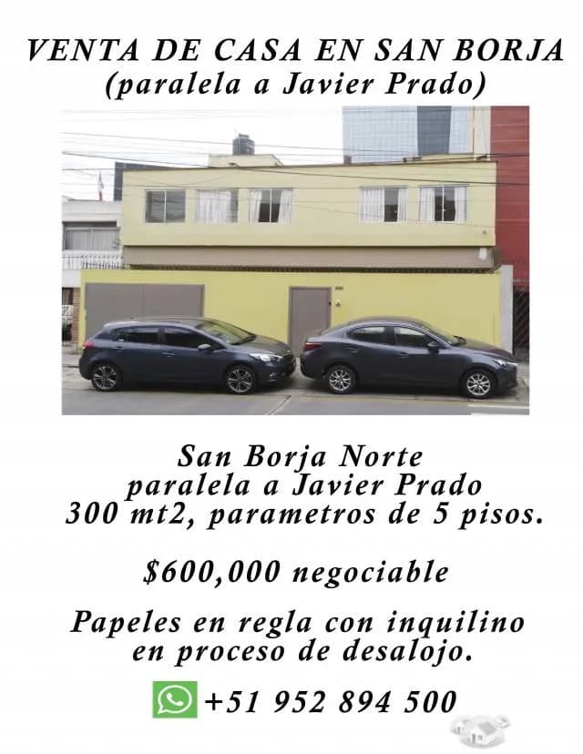 VENTA DE CASA EN SAN BORJA NORTE — foto 1