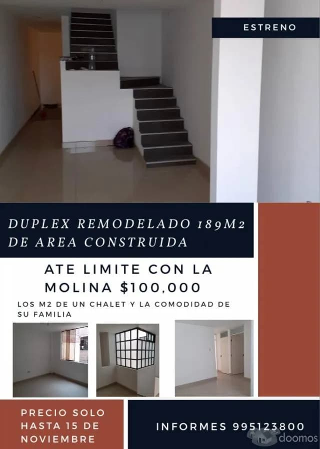 BONITO DUPLEX ATE LIMITE CON LA MOLINA 112M2 — foto 8