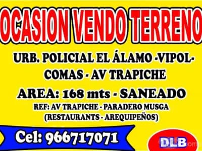 SE VENDE TERRENO POLICIAL CON TITULO Y GARANTIA - EN LIMA -COMAS