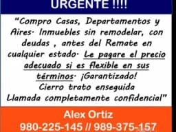 Compramos Casas , Departamentos, Aires, etc