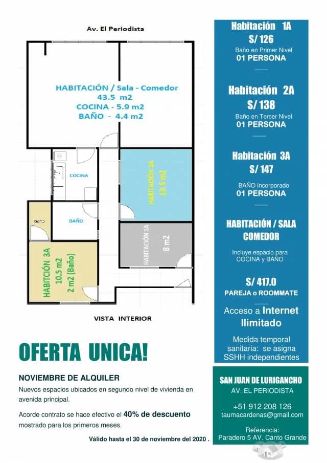 Espacios habitacionales en Alquiler para SEÑORITAS — foto 1