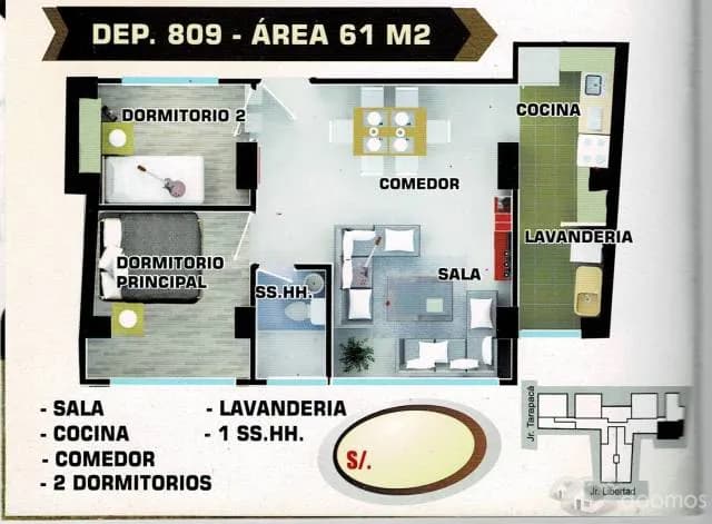 Vendo departamento con cochera en Huancayo Zona centro — foto 1