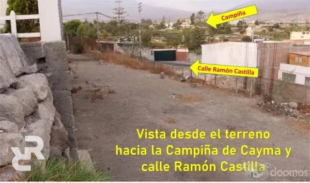 REMATO TERRENO EN EXCLUSIVA ZONA DE CAYMA - AREQUIPA — foto 3