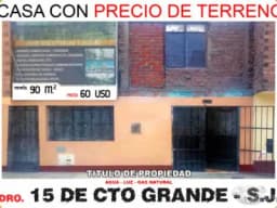 REMATE CASA A PRECIO DE TERRENO