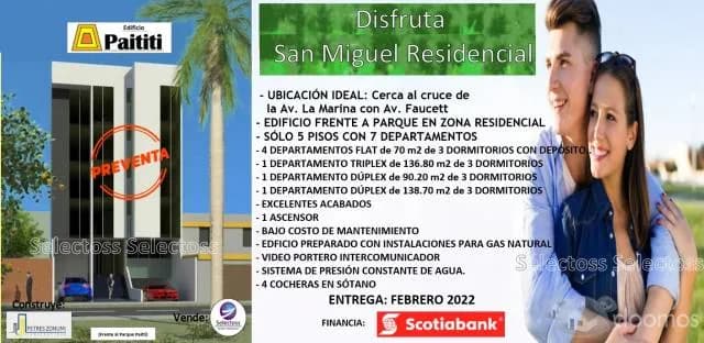 VENTA DÚPLEX SAN MIGUEL EN PRE VENTA FRENTE A PARQUE 3 DORM.TERRAZA JARDÍN — foto 1