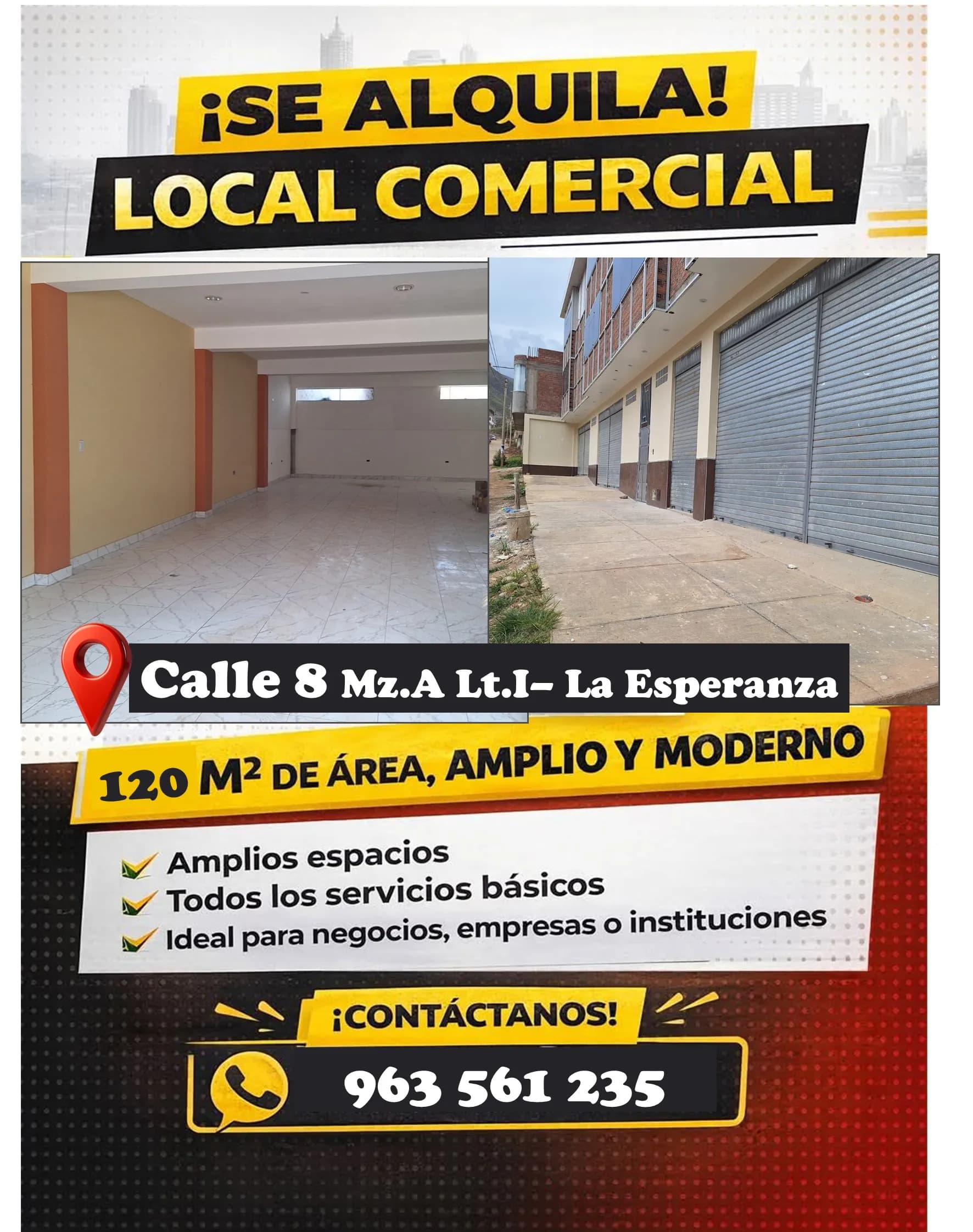 SE ALQUILA LOCAL COMERCIAL ESTRENO - LA ESPERANZA — foto 1